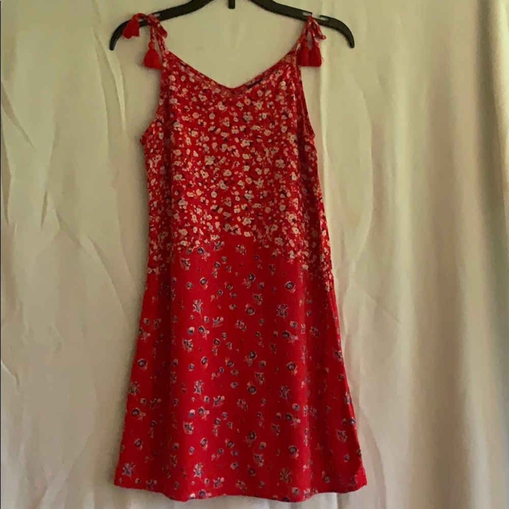 Youth Medium Red floral Mini Dress